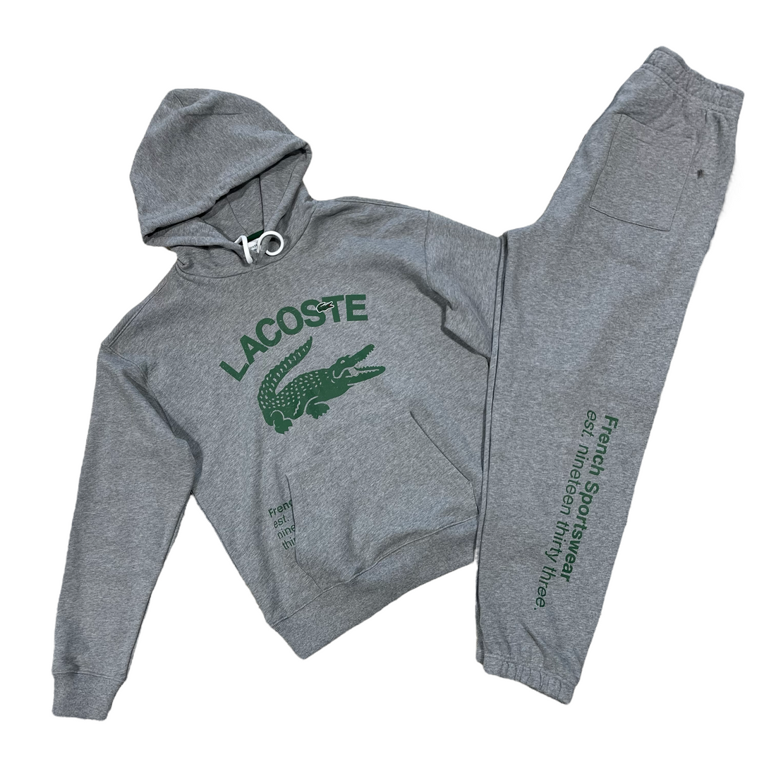Lacoste Men's Loose Fit Crocodile Hooded Jogging Suit