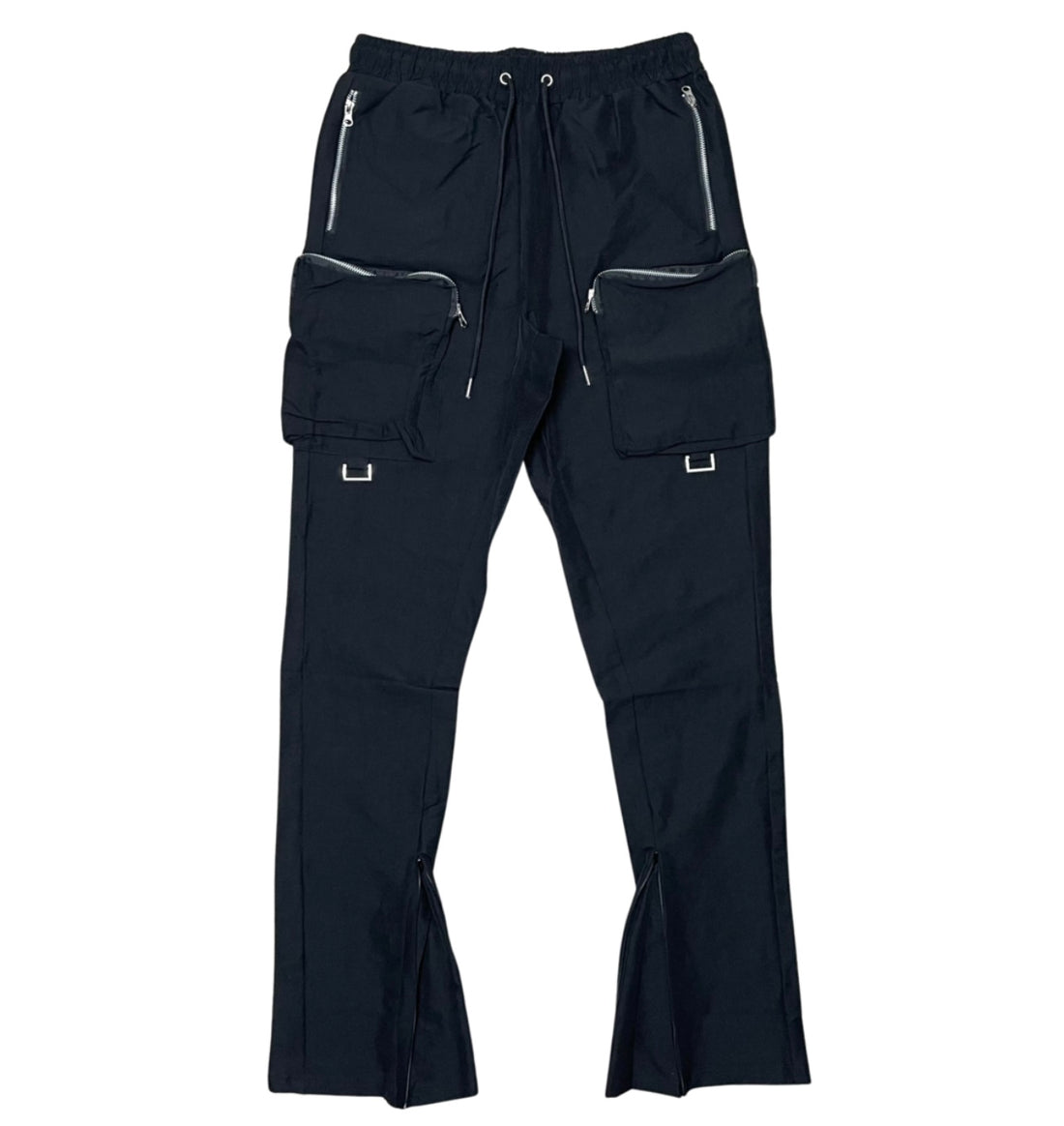 Motive Stacked Nylon Front 3D Pocket Jogger w/ Zipper Trim