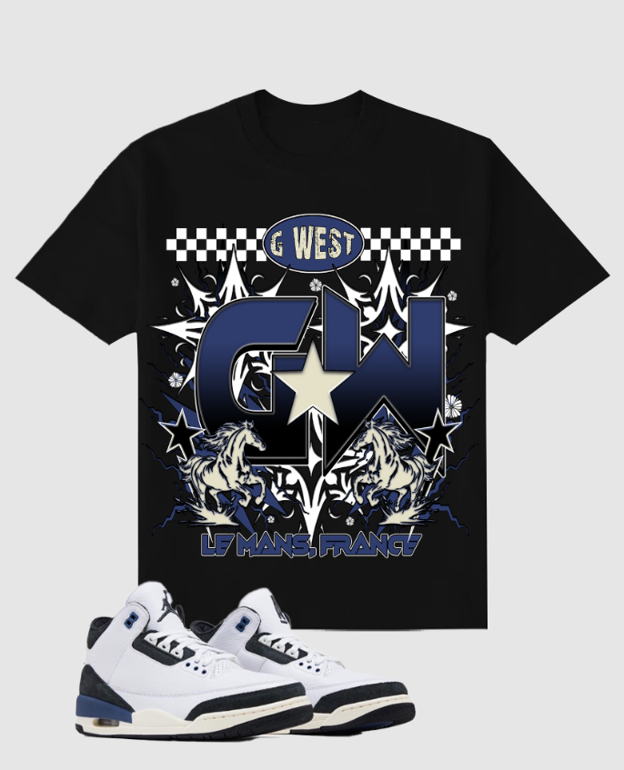 G WEST RHINESTONE LE MANS FRANCE TEE (RHJMTFG9262)