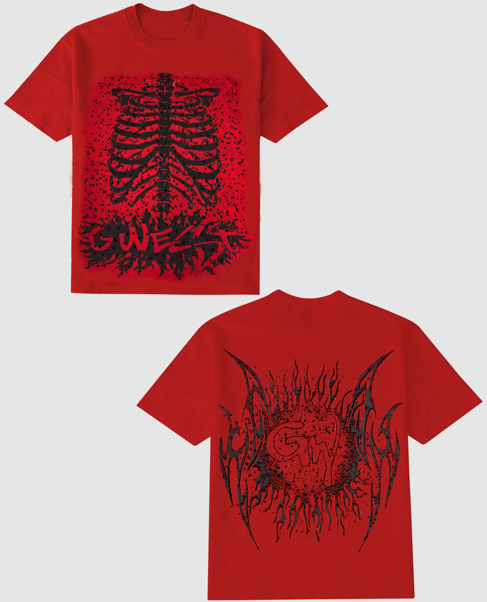 G WEST RHINESTONE SKELETON BODY TEE (GWDSJMT9252)