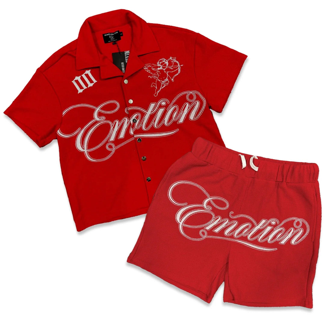 MIXED EMOTION “SIGNATURE” RED SHORT SET