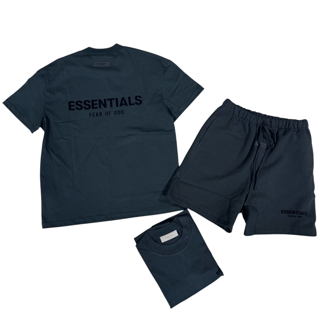 FEAR OF GOD ESSENTIALS SHORT SET BLACK