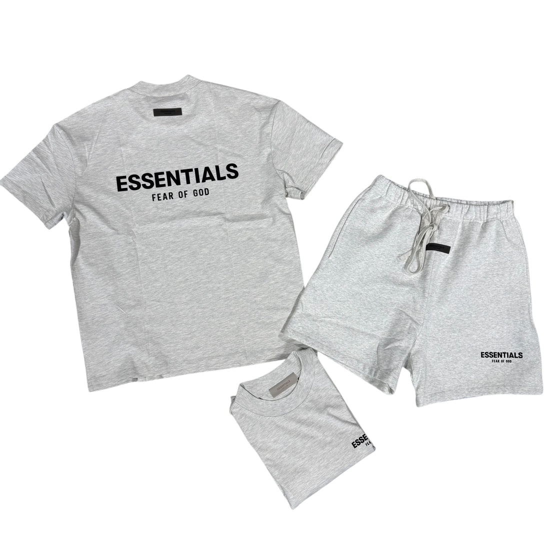 FEAR OF GOD ESSENTIALS SHORT SET LIGHT OATMEAL