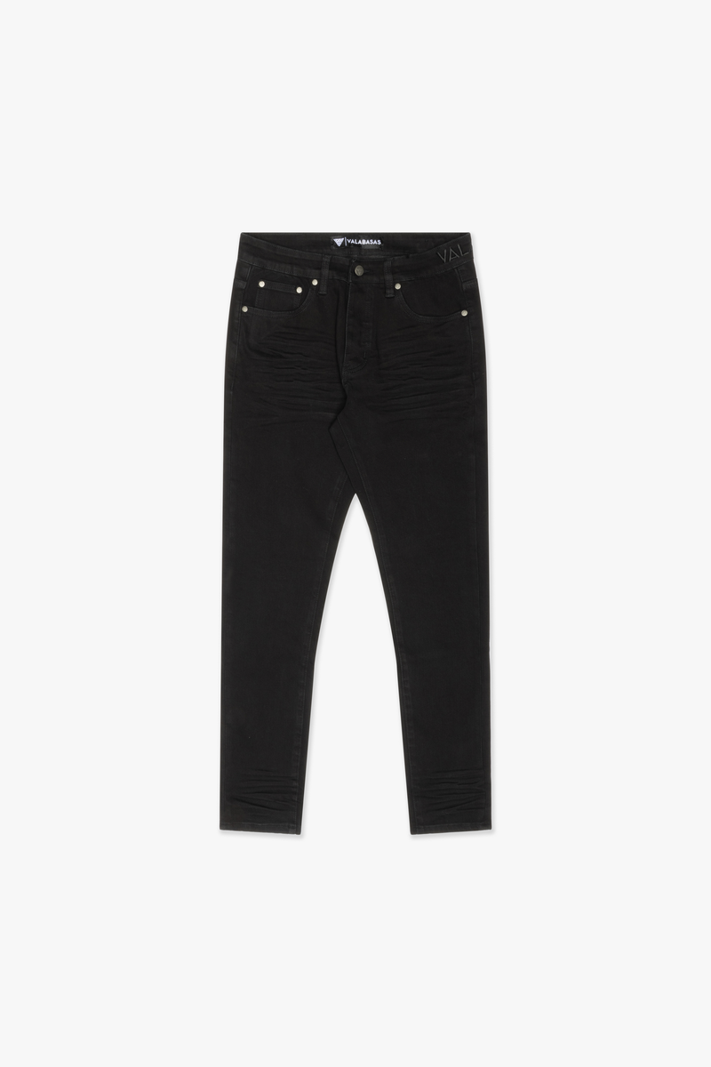 VALABASAS "MR.SLIM" JET BLACK 4 WAY STRETCH SLIM FIT JEAN (VLBS-VJ1-1004)