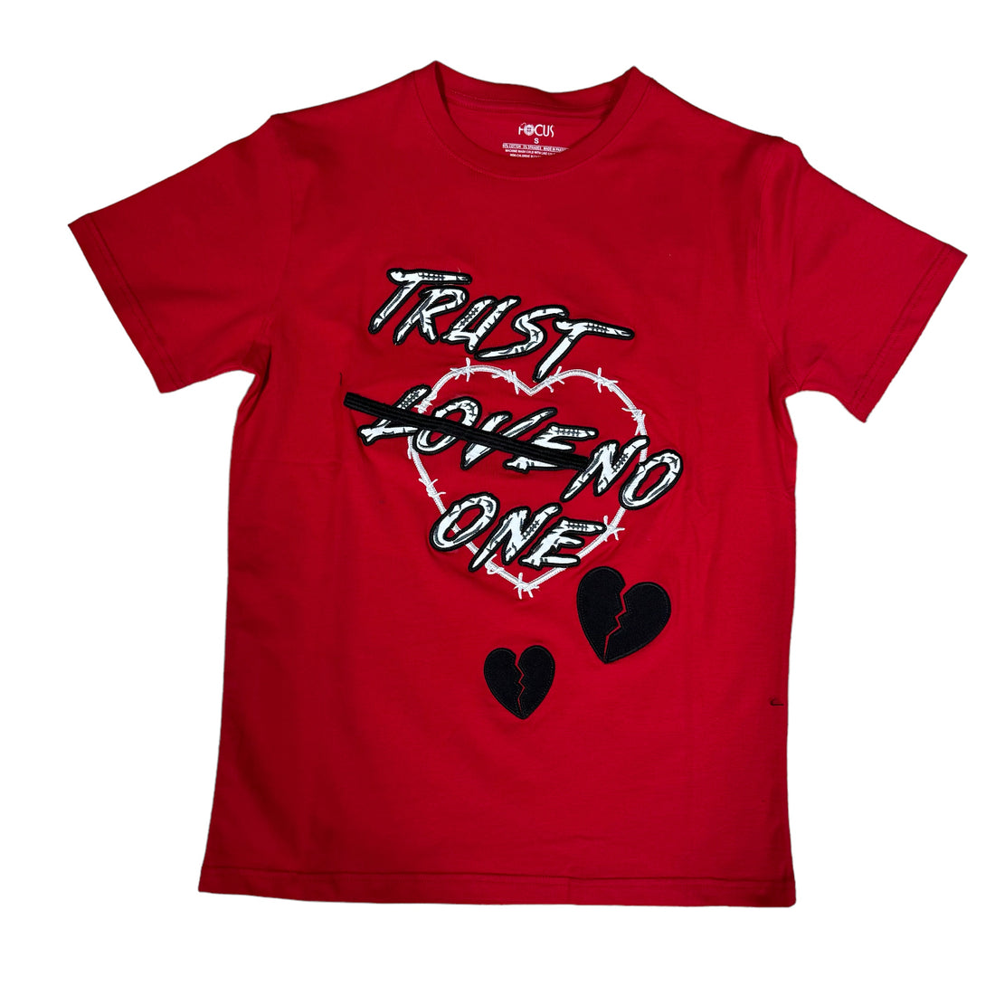 Focus Heartless No Love Tee Red