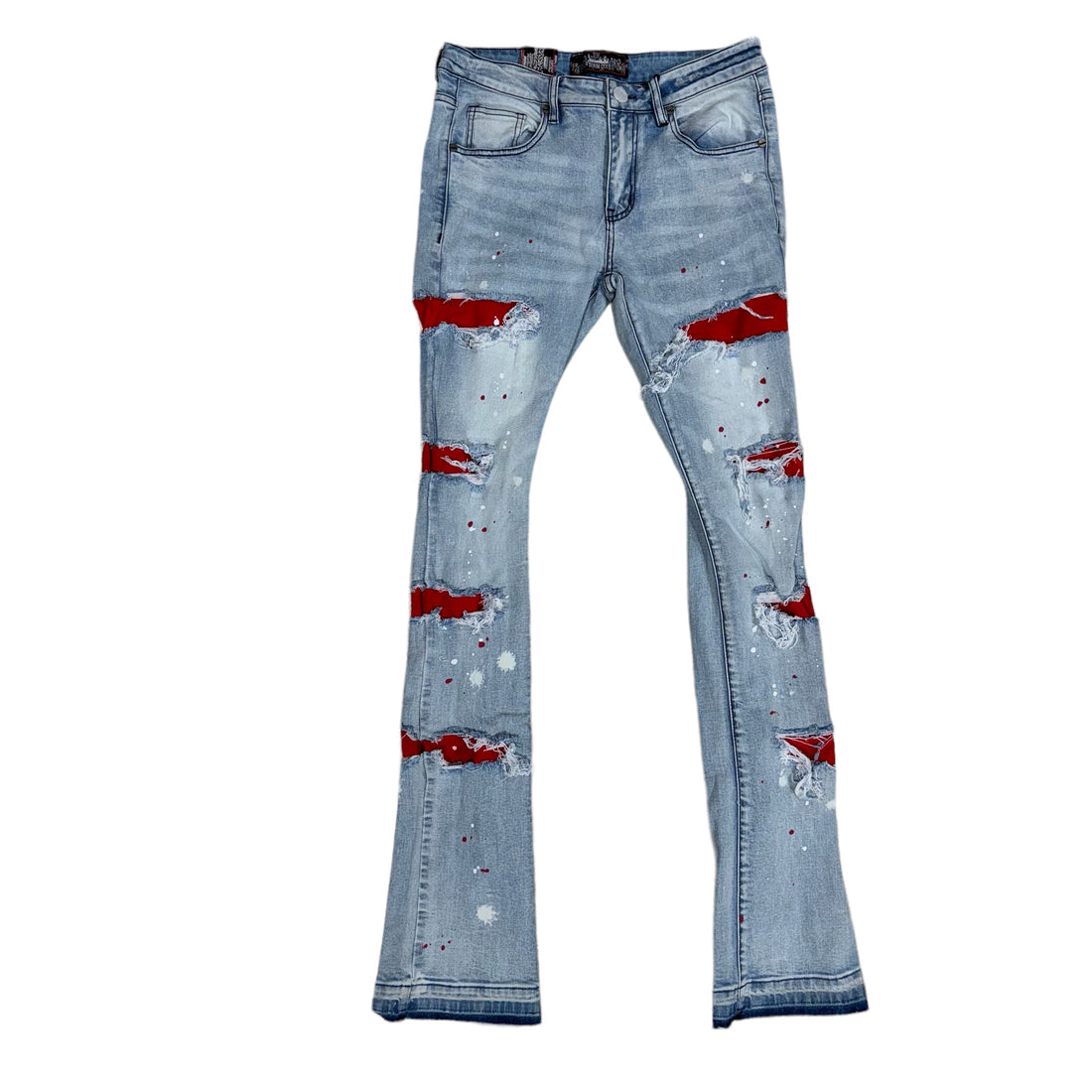 Denim City Stacked Flare Blue/Red DNM-K124