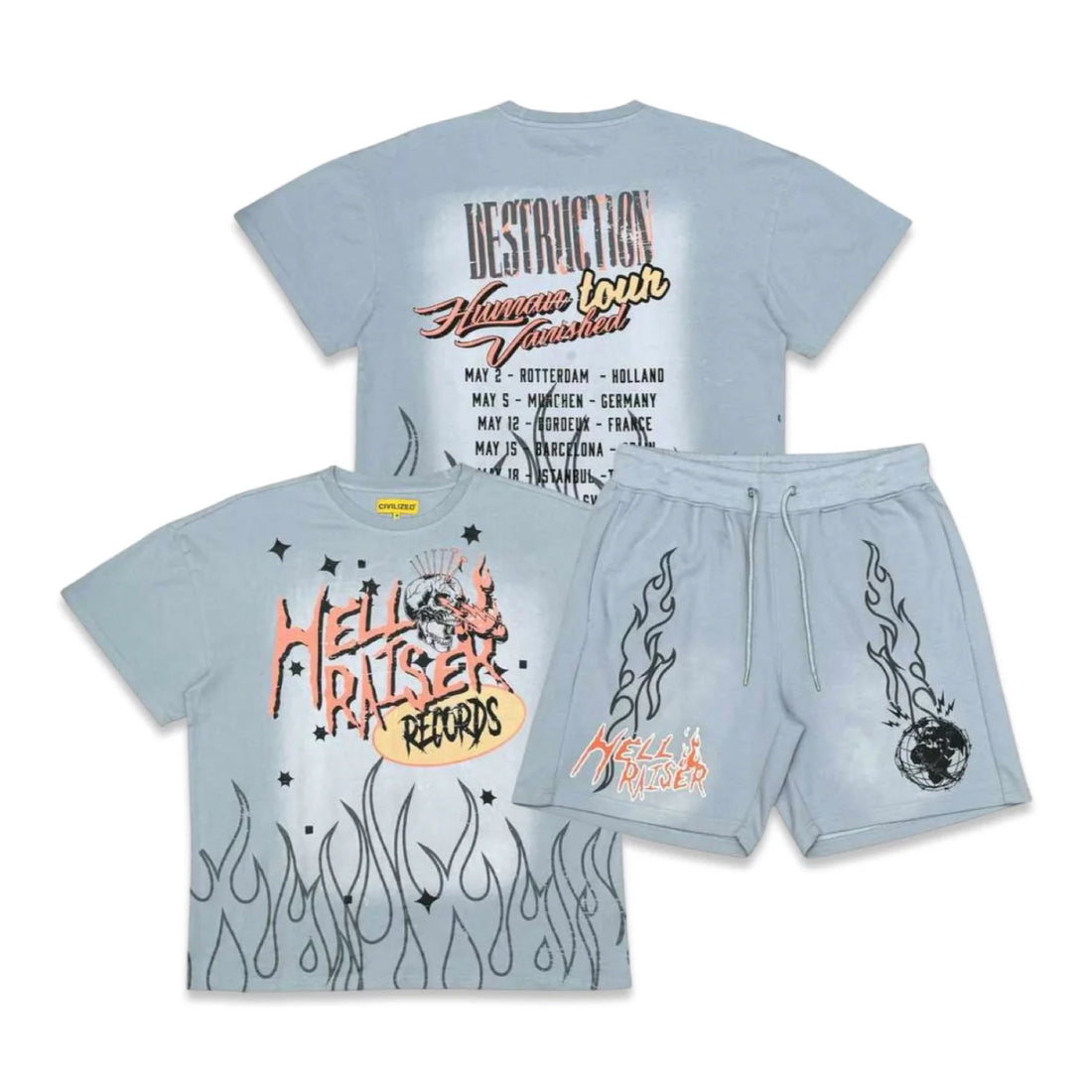 CIVILIZED HELL RAISER HUMAN TOUR SHORT SET