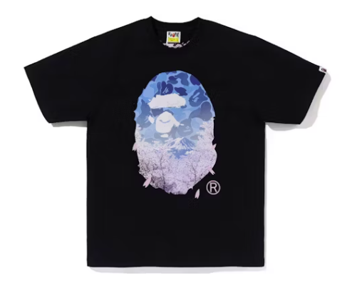 Bathing Ape BAPE Sakura Photo Ape Head Tee (SS23) Black