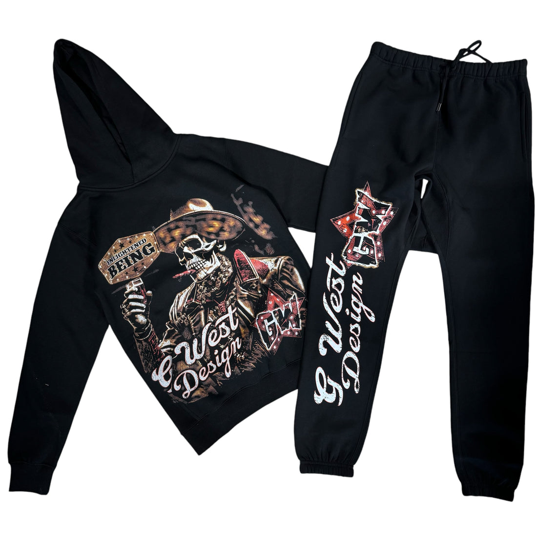 G West Being Enlightened Black Double Hit Hoodie (GWDSHLHD9117)