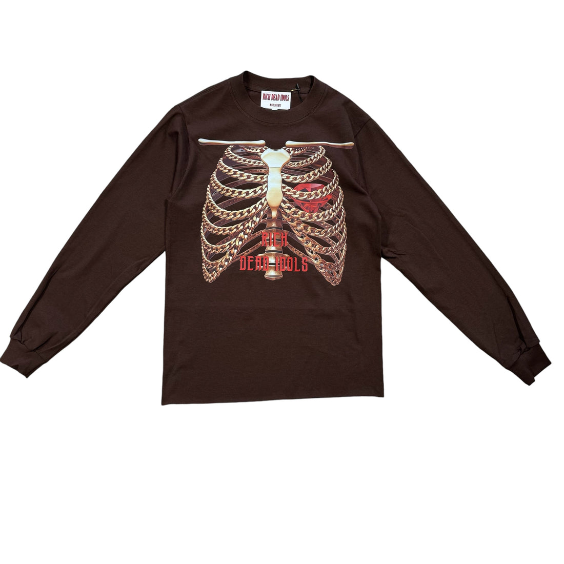 RICH DEAD IDOLS CUBAN LINK LONG SLEEVE TEE