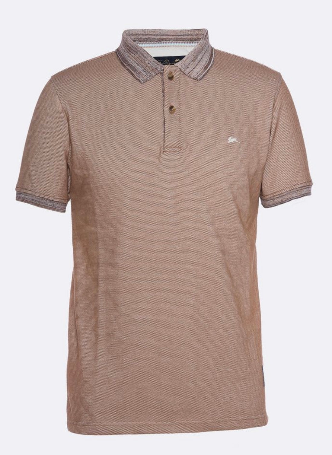 A. Tiziano Finn Jacquard Knit Polo Shirt.