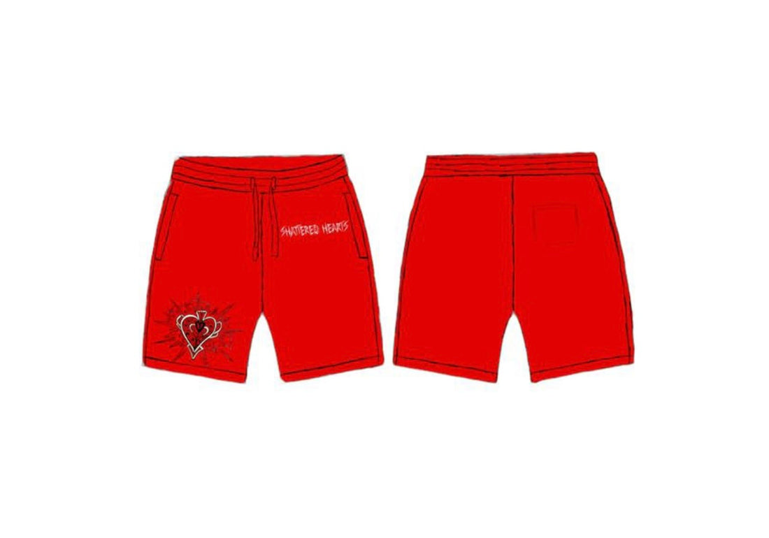 Shattered Hearts RED ACE SHORTS