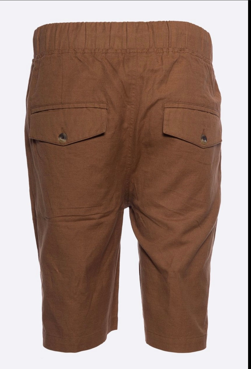 A. Tiziano Todd Cotton/Linen Woven Shorts