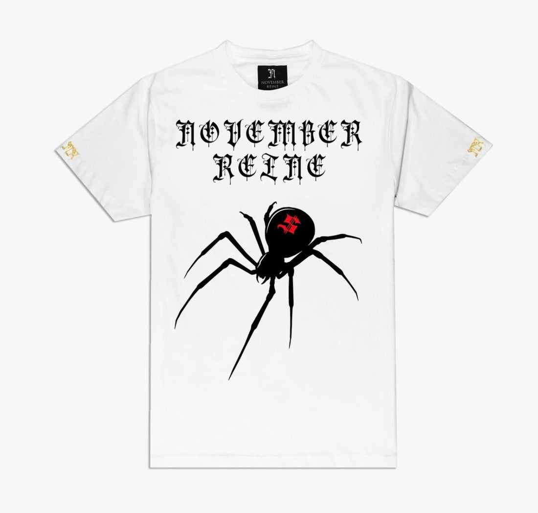 November Reine WIDOW TEE WHITE BLACK RED