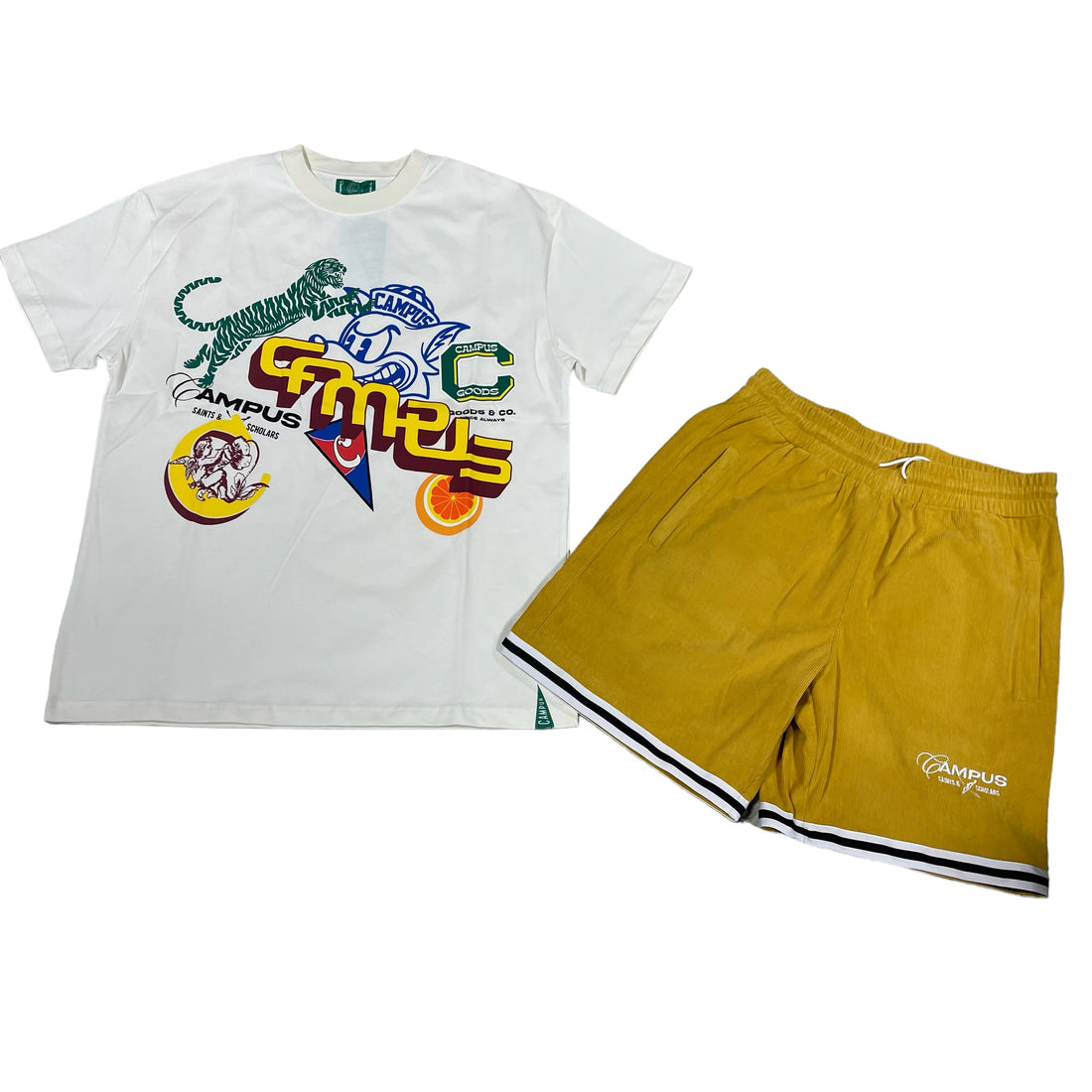 Campus Uniform Corduroy Short Set
