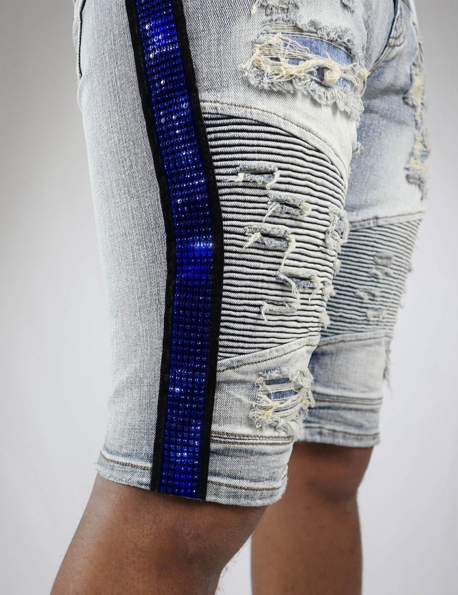 Preme Blue Crystal Shorts
