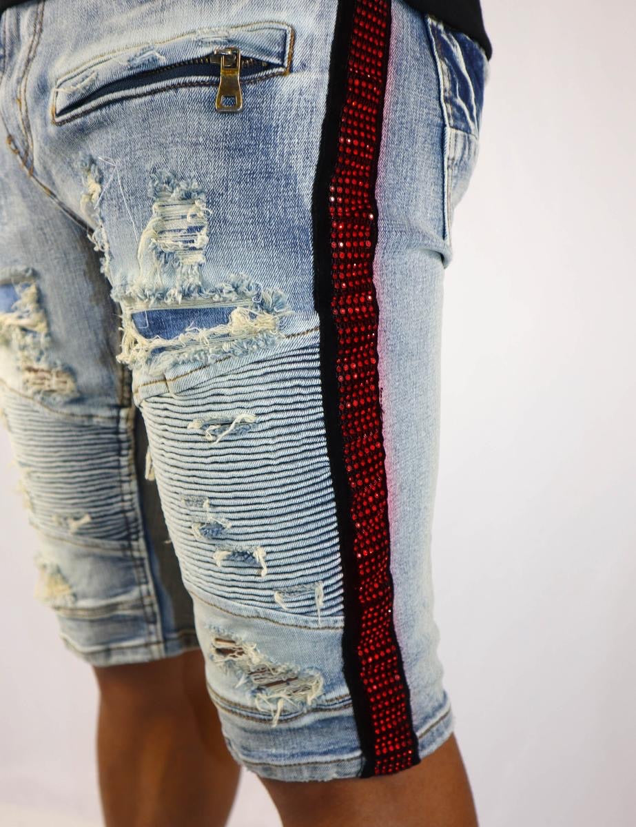 Preme Red Crystal Shorts