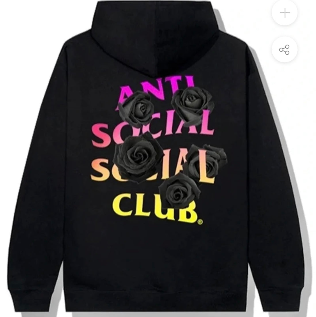 Anti Social Hoodie Black
