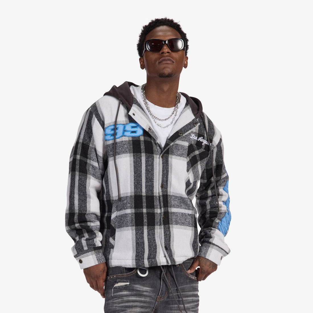 GALA NASH HOODED FLANNEL JACKET (G-FALL-25-016)