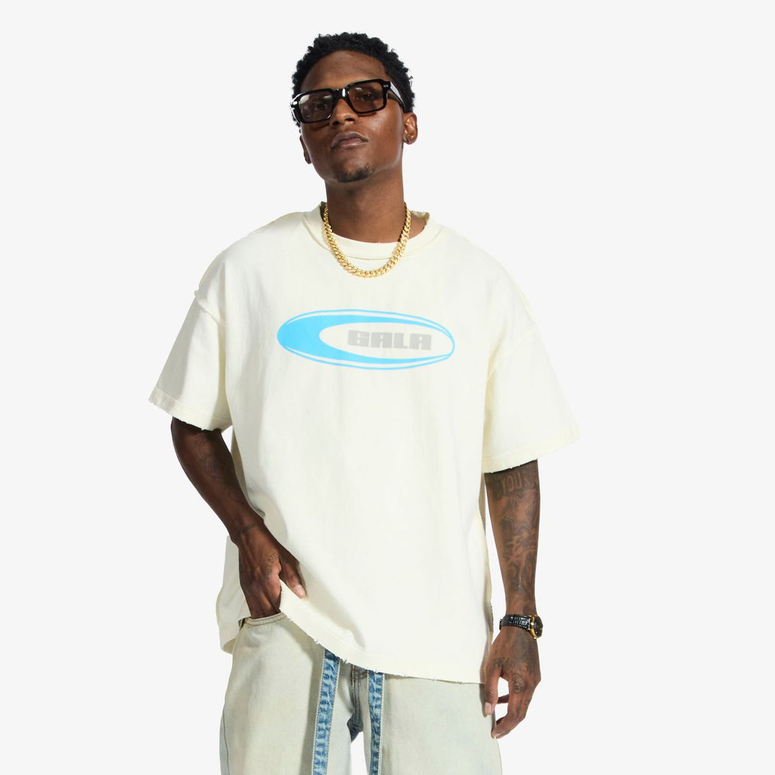 GALA NO GUEST LIST (OFF WHITE / BLUE) (G-FALL-25-045)