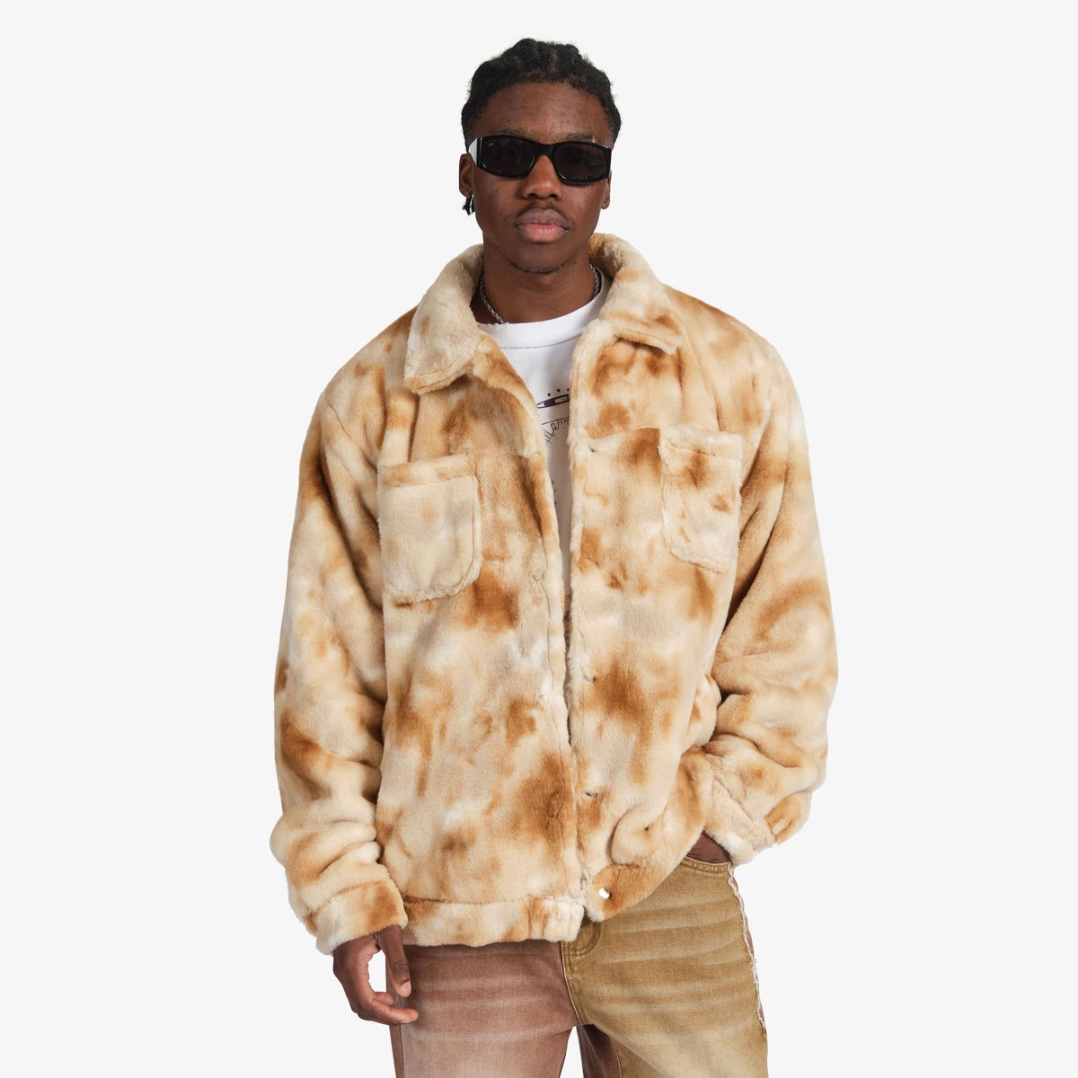GALA FAUX FUR JACKET (G-HOL-25-006) – Thredz Clothing Nashville