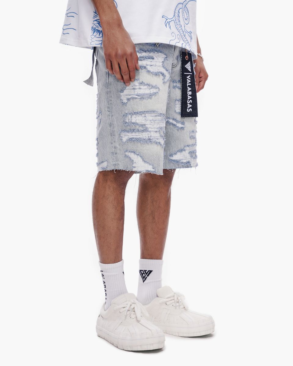 VALABASAS "INCISE" DENIM SHORTS (VLBS-VSH1-1009)