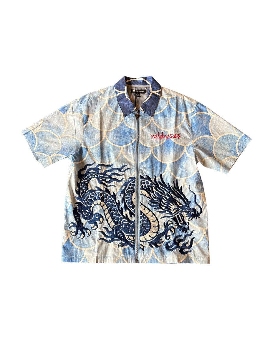 VALABASAS OCEAN SCALE" COLLAR ZIP-UP (