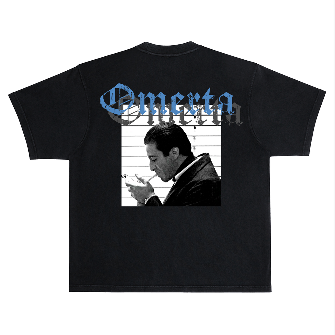 RICH DEAD IDOLS MICHAEL CORLEONE" T-SHIRT BLACK AND BLUE