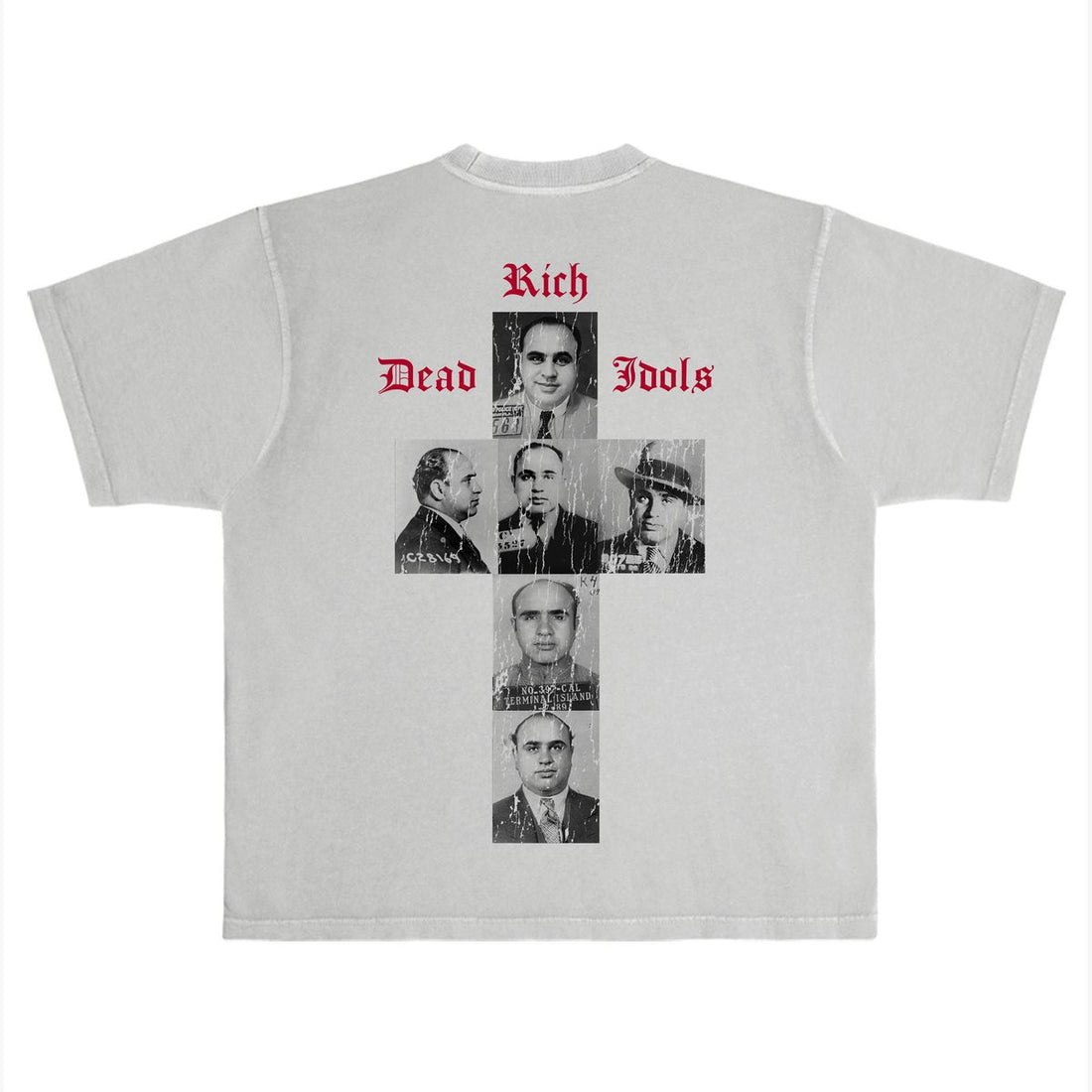 RICH DEAD IDOLS THE UNTOUCHABLE AL CAPONE" T-SHIRT GREY