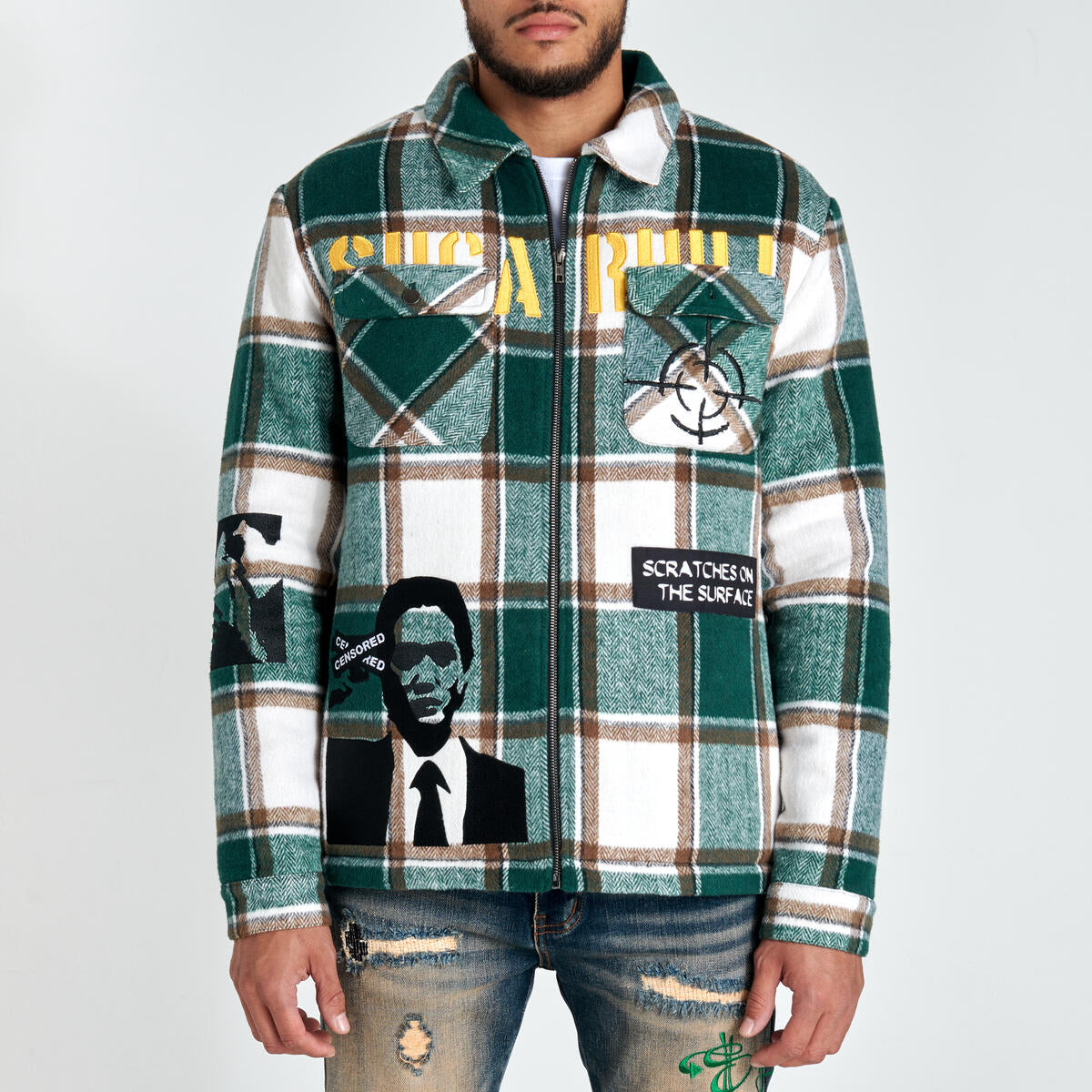 SugarHill Scratch Woven Jacket Green – Thredz Clothing Nashville