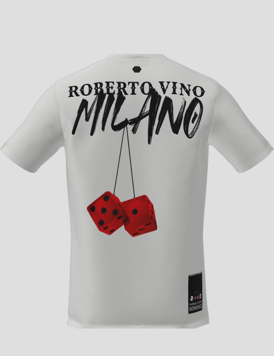 Roberto Vino Milano Dice T-shirt (RVT-US-25-WHITE-S)