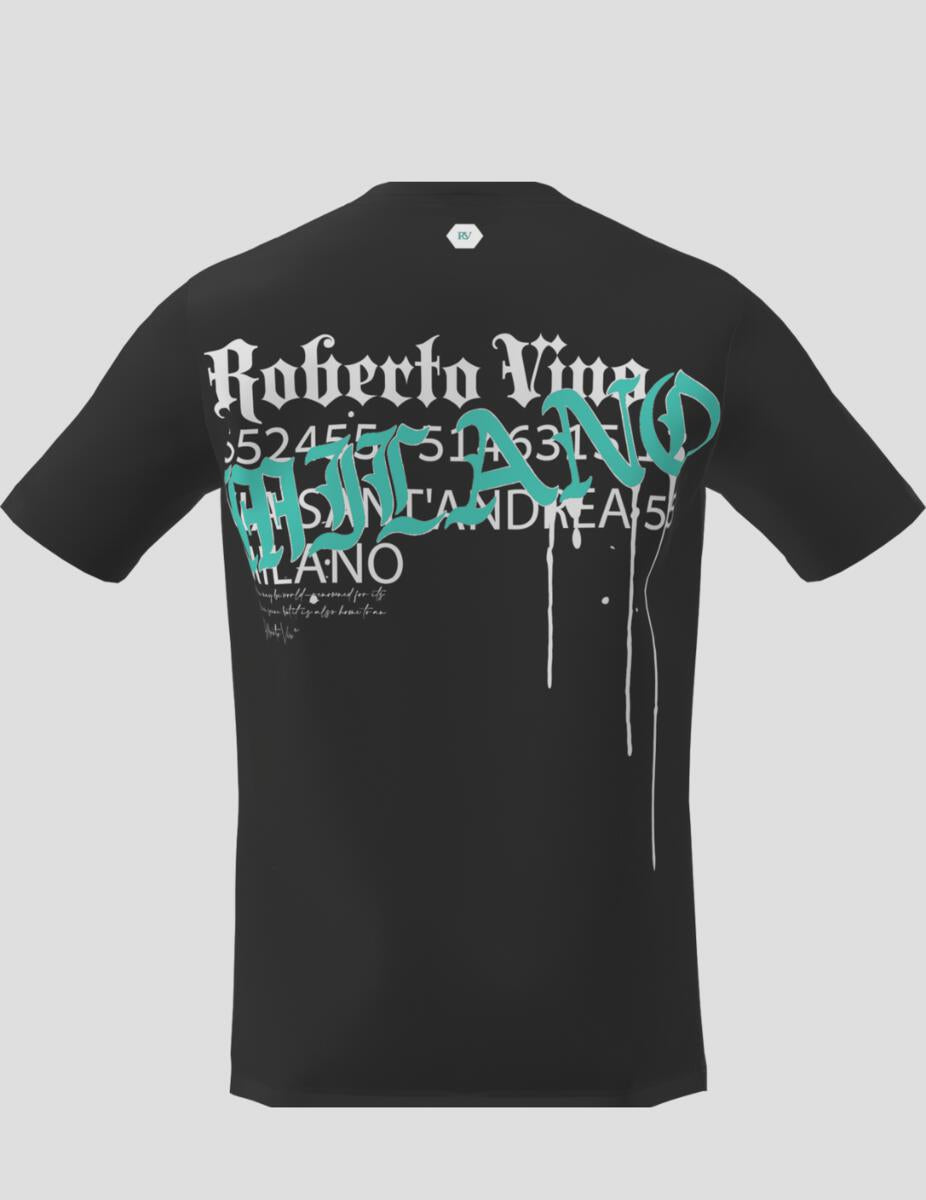 Roberto Vino Milano Milano Dripping T-shirt (RVT-US-18-BLACK-S)