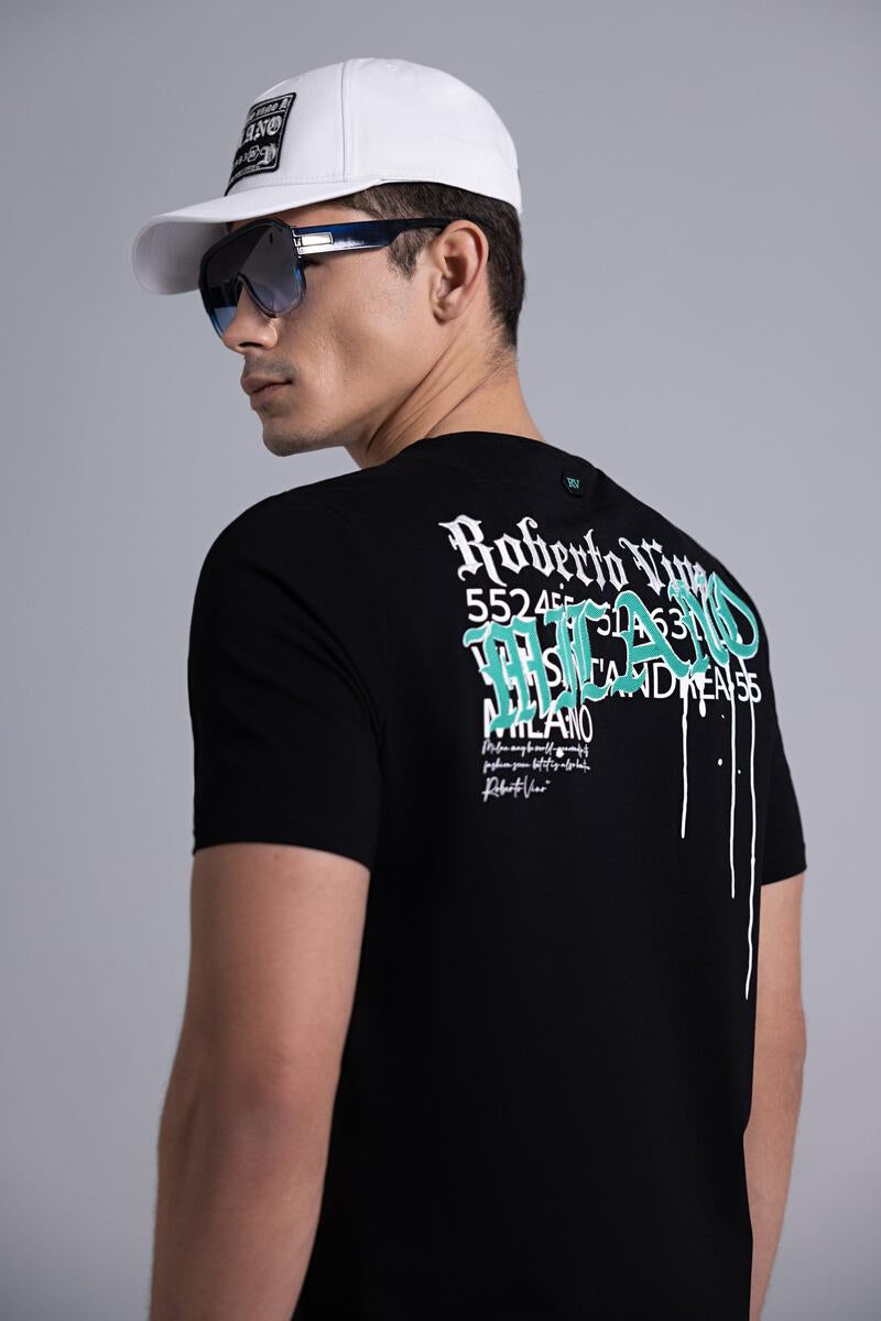 Roberto Vino Milano Milano Dripping T-shirt (RVT-US-18-BLACK-S)