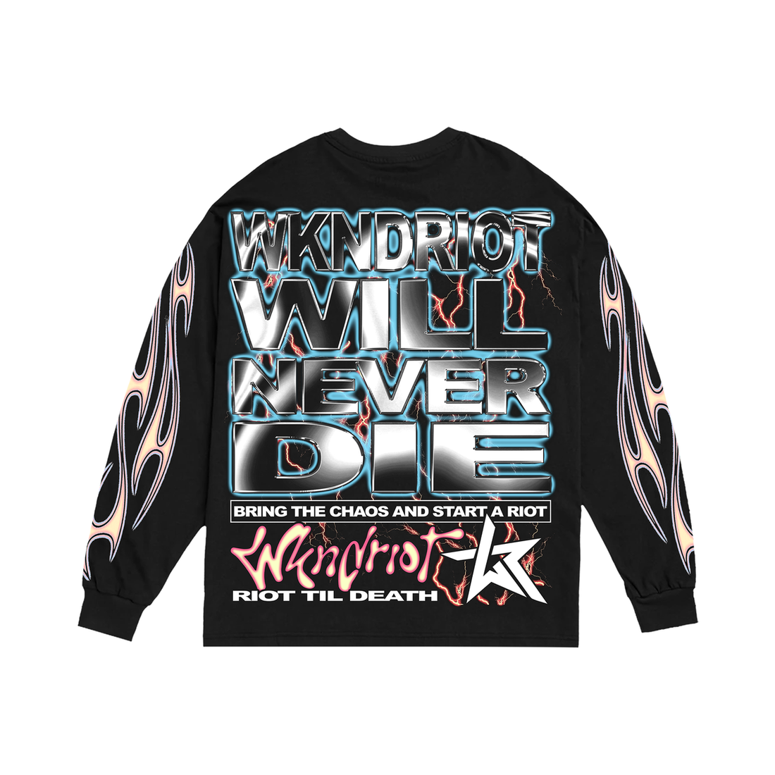 WKND RIOT NEVER DIE BLACK JOGGING SUIT (NEVERDIELNGBLK)