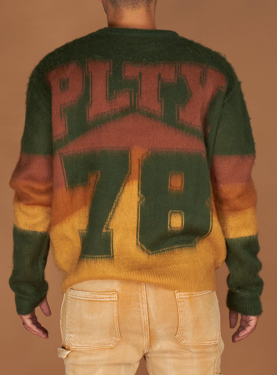 PLTKS Politics Sweater - Babe - Green and Brown - 501 (Politics-Sweater-Babe-Green-And-Brown-501)