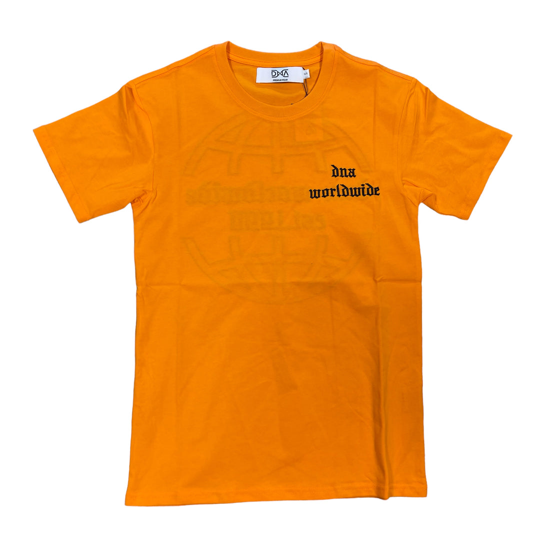 DNA Worldwide Embroidered Orange/Black Tee