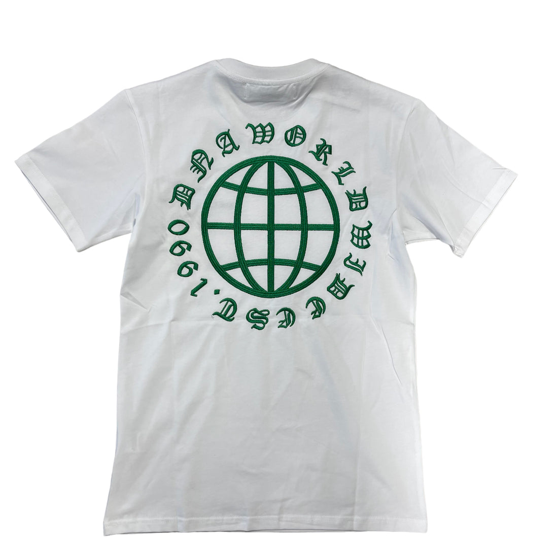 DNA Worldwide Embroidered White/Green Tee