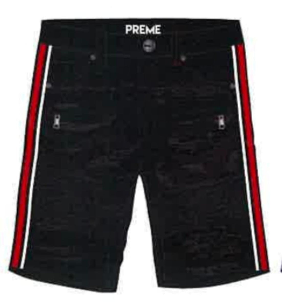 Preme Black/Red Tape Shorts