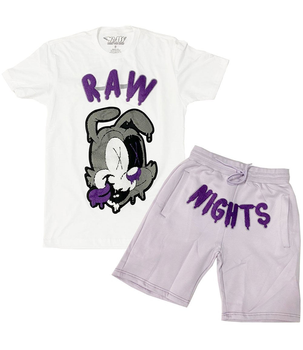Raw Nights Purple Short Set